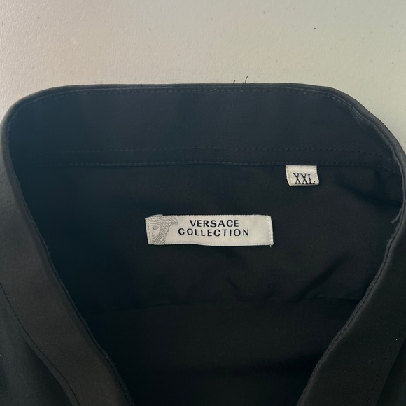 VERSACE Men's Gray Long Sleeve Button Up Shirt Medusa Graphic XXL - Picture 3 of 8